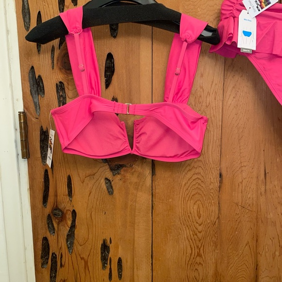 TIME and TRU Women's Button Front-Molded Cup SWIM SUIT -Size L (12-14) -Pink-NWT - Picture 9 of 15